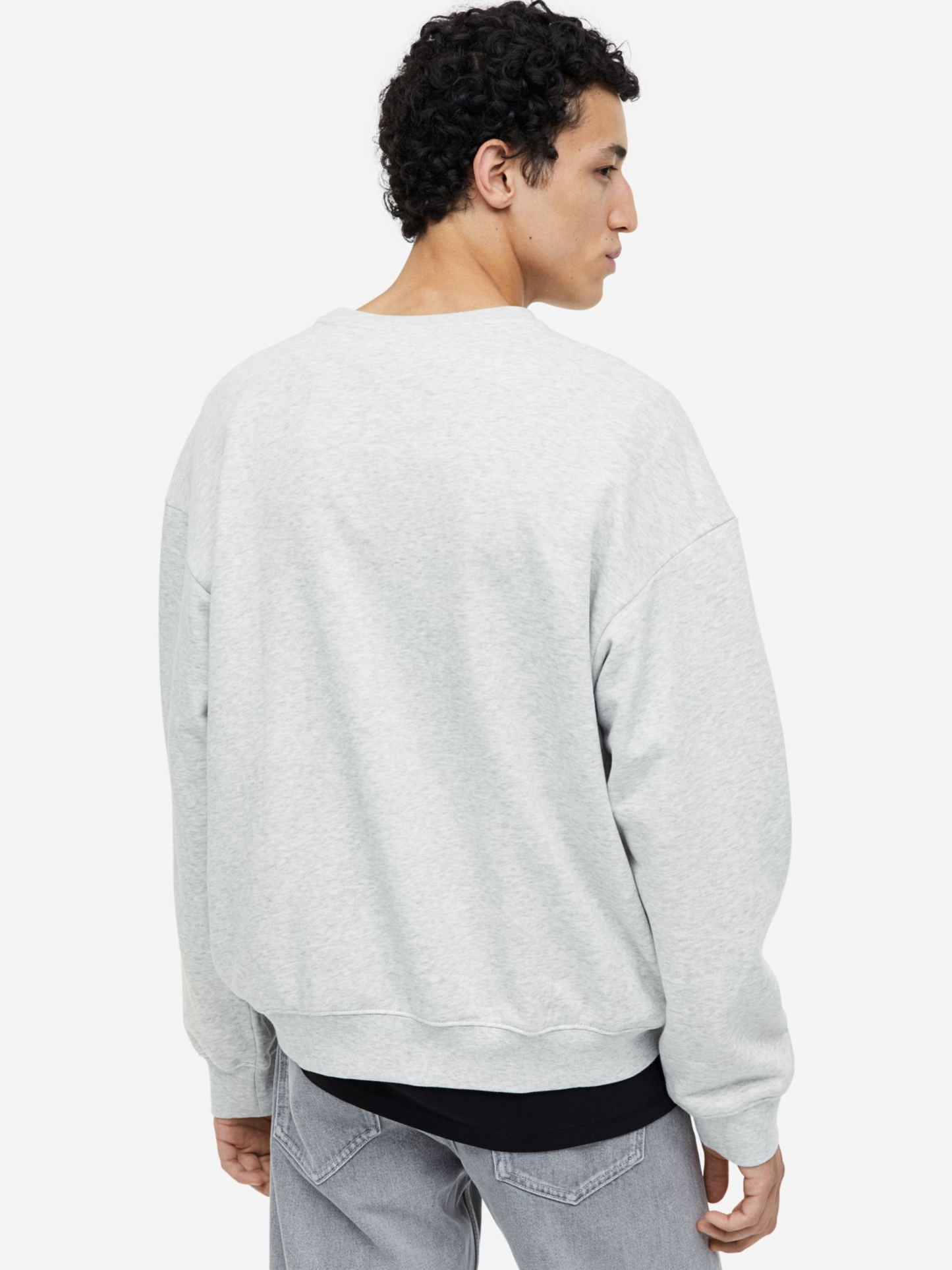 Grey Crewneck wit Navy Script