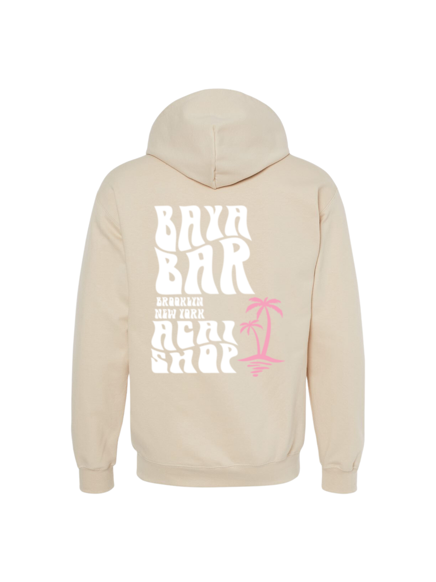 Baya Bar Palm Tree Hoodie Tan