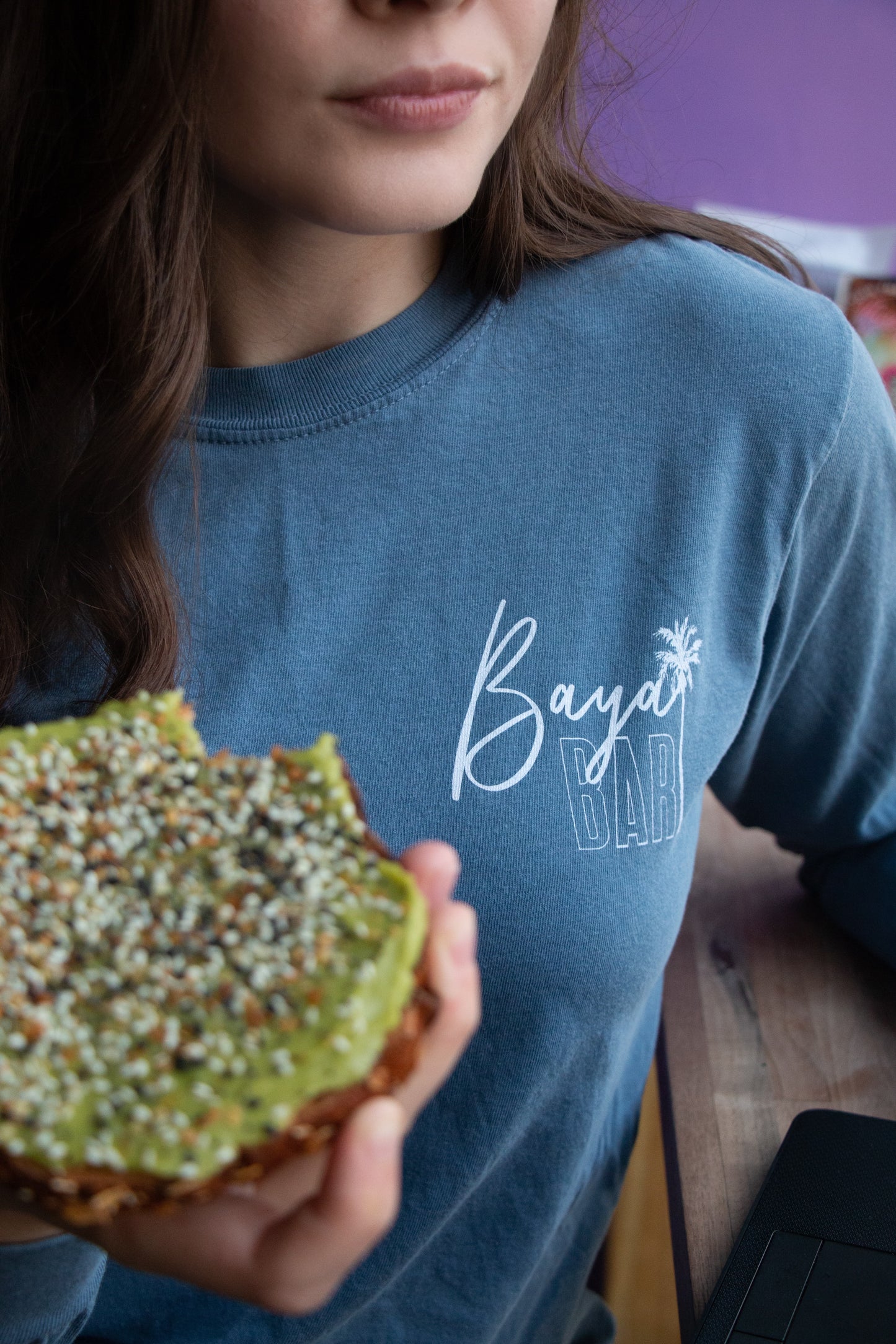 Blue Jean Palm Tree Long Sleeve