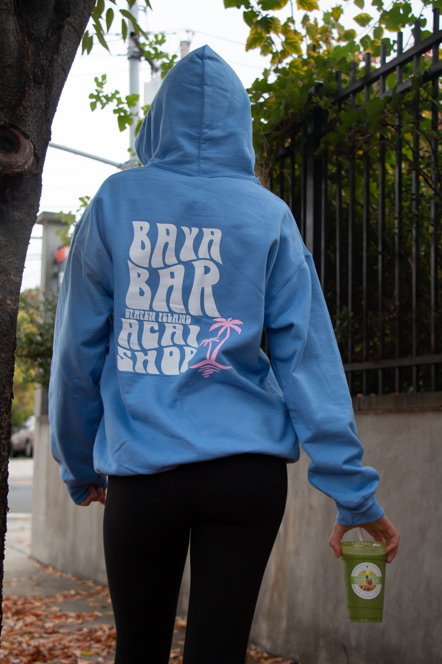 Carolina Blue Palm Tree Hoodie