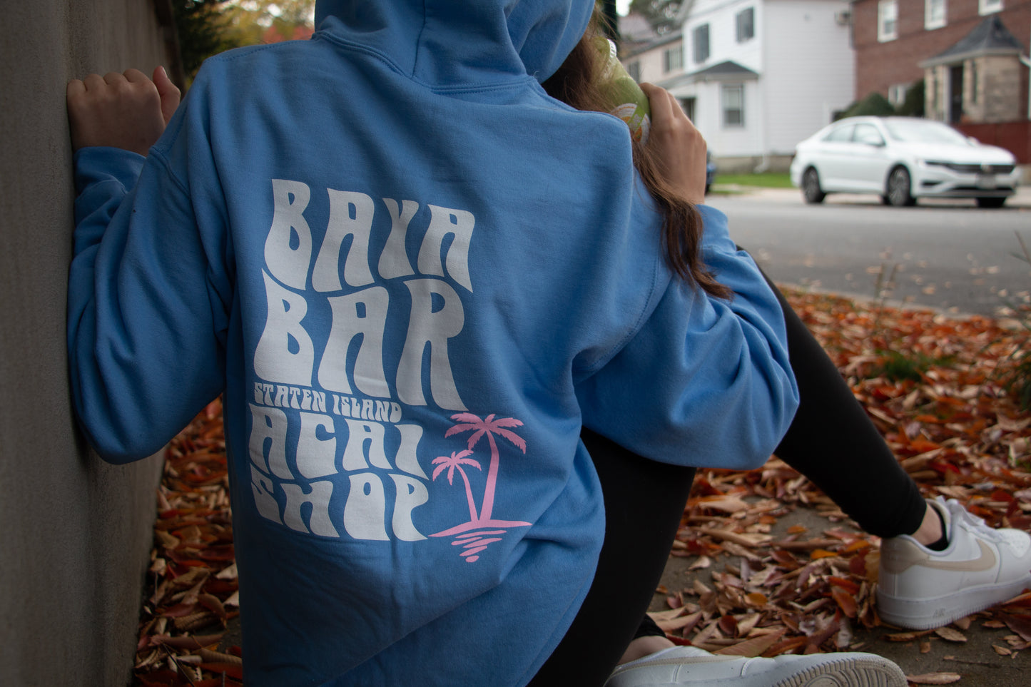 Carolina Blue Palm Tree Hoodie