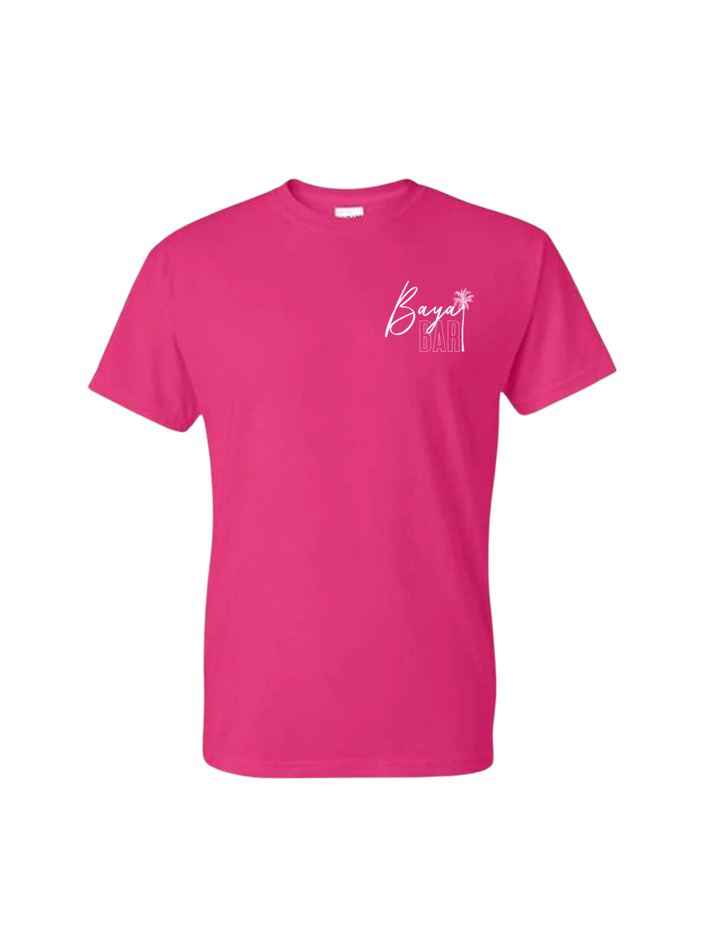 Pink Palm Tree Short Sleeve