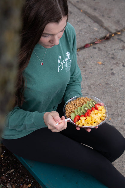 Light Green Palm Tree Long Sleeve