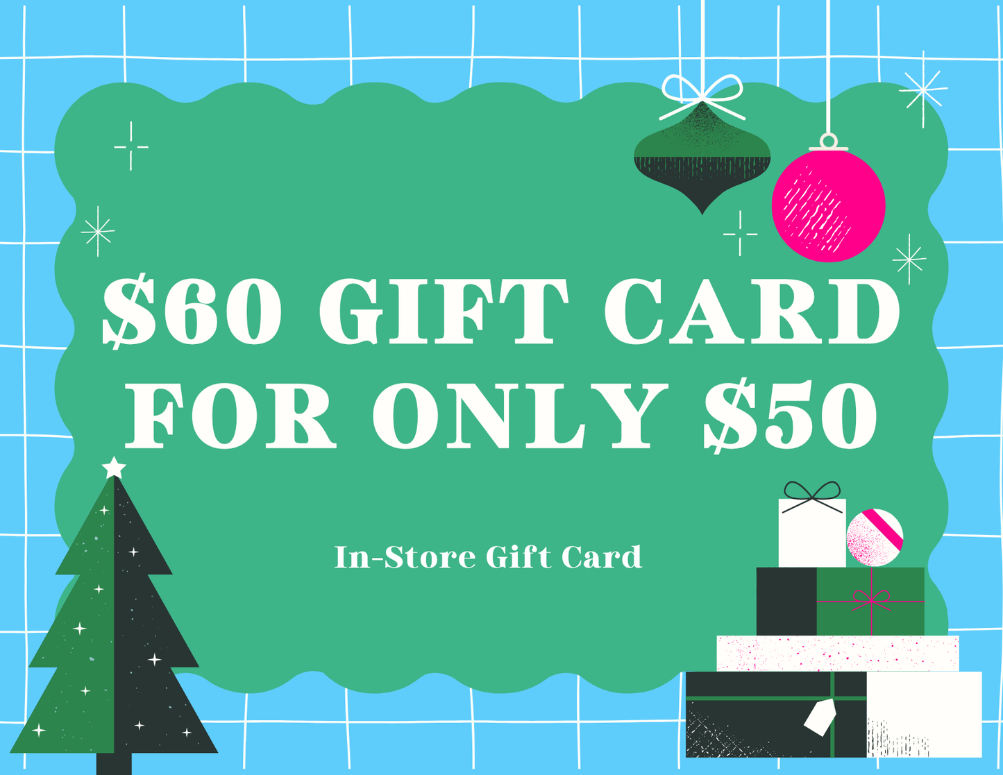 Holiday Deal: $60 Gift Card for Only $50