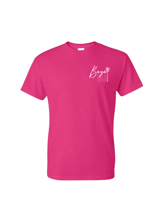 Pink Palm Tree Short Sleeve